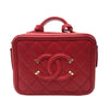 シャネル CHANEL CCフィリグリースモールヴァニティ A93342 レッド/GD キャビア レディース ショルダーバッグ
