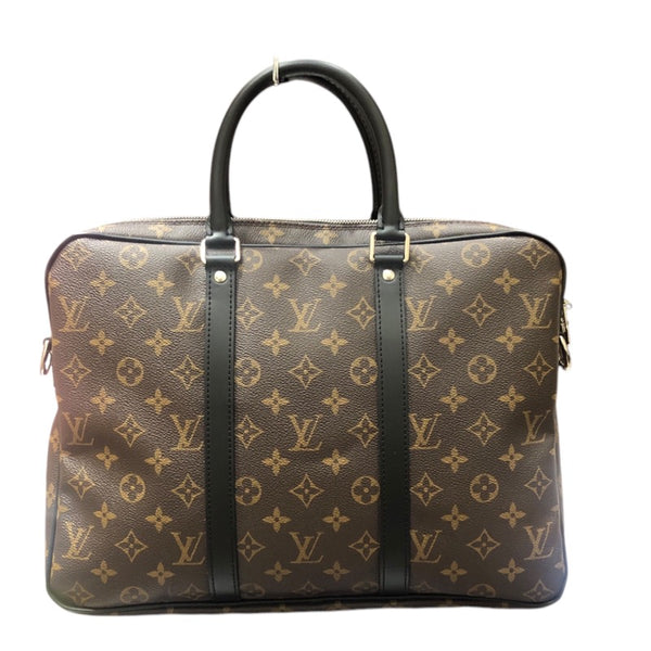 ルイ・ヴィトン LOUIS VUITTON ポルトドキュマン・ヴォワヤージュPM M52005 モノグラム・マカサー メンズ ブリーフケース