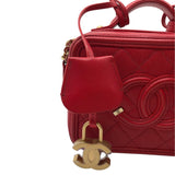 シャネル CHANEL CCフィリグリースモールヴァニティ A93342 レッド/GD キャビア レディース ショルダーバッグ
