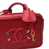 シャネル CHANEL CCフィリグリースモールヴァニティ A93342 レッド/GD キャビア レディース ショルダーバッグ