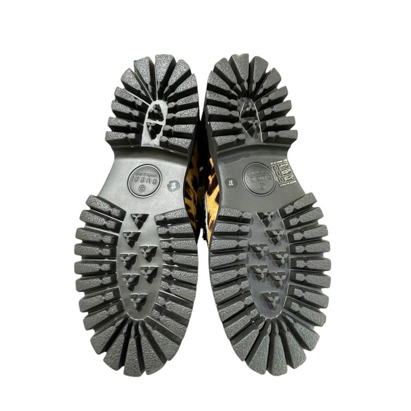 グッチ GUCCI ホースビットローファー 771041 ブラウン ハラコ レディース ローファー