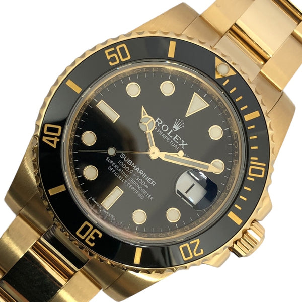 ロレックス ROLEX サブマリーナ ランダムシリアル 116618LN ブラック K18YG 自動巻き メンズ 腕時計