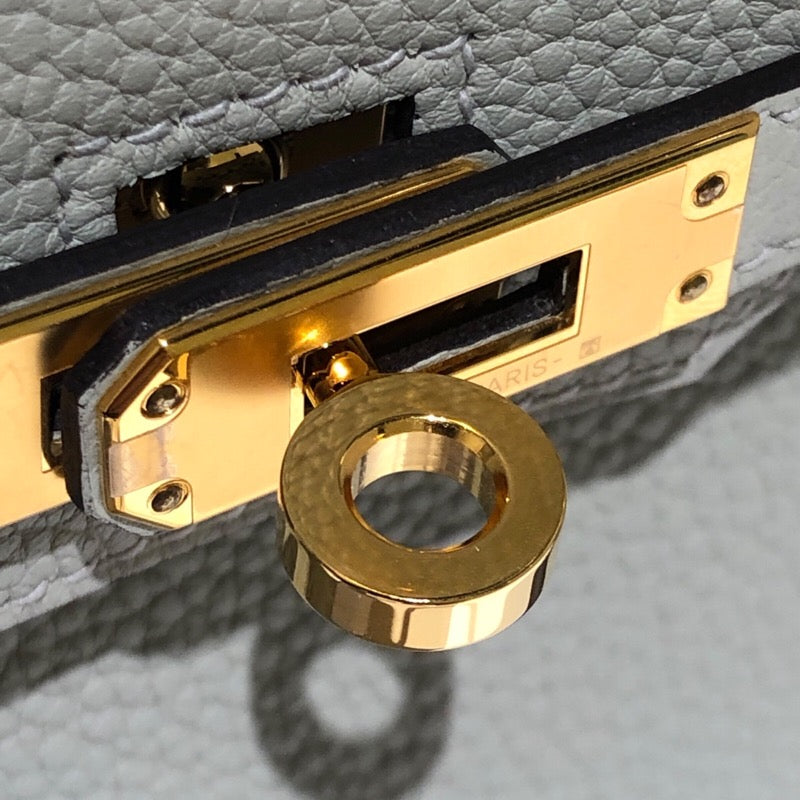 エルメス HERMES バーキン25 B刻印 グリネヴェ GD金具 トゴ レディース ハンドバッグ