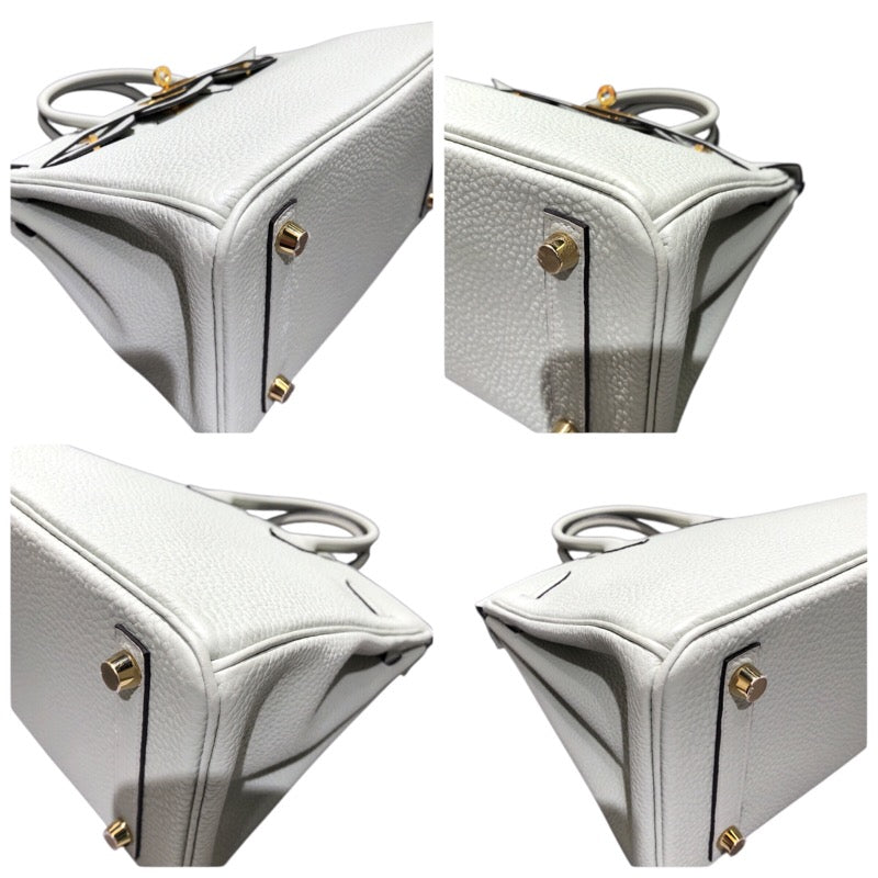 エルメス HERMES バーキン25 B刻印 グリネヴェ GD金具 トゴ レディース ハンドバッグ