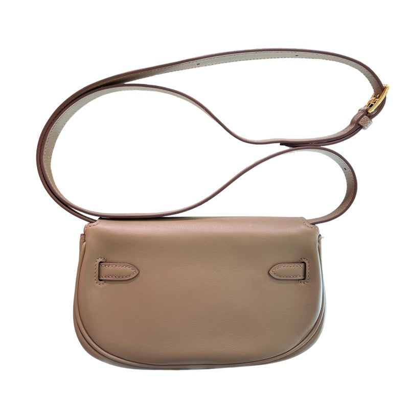 エルメス HERMES ケリームーブ B刻印 エトゥープ×ゴールド金具 スイフト レディース ショルダーバッグ