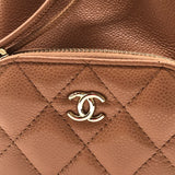 シャネル CHANEL ミニバゲットバッグ AP4775 コーラル/ゴールド金具 キャビア レディース ハンドバッグ