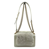 シャネル CHANEL ボーイシャネル20 ホワイト・ゴールド金具 カーフ/ファー レディース ショルダーバッグ