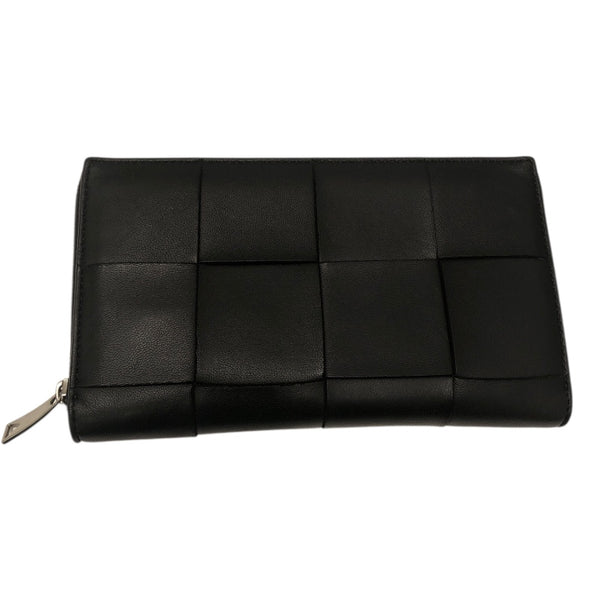 ボッテガ・ヴェネタ BOTTEGA VENETA ｶｾｯﾄｼﾞｯﾌﾟｱﾗｳﾝﾄﾞｳｫﾚｯﾄ ブラック ｶｰﾌ メンズ 長財布