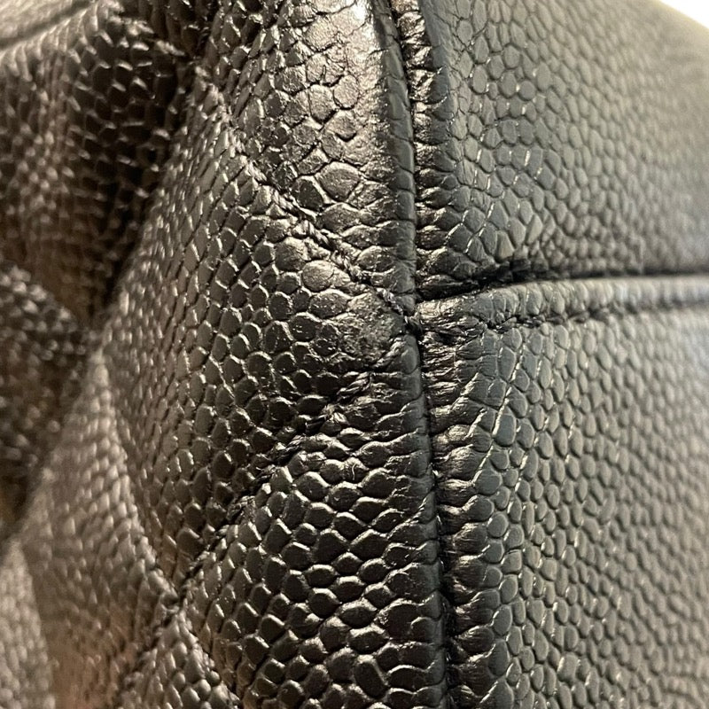 シャネル CHANEL GSTトートバッグ A50995 ブラック キャビアスキン レディース トートバッグ