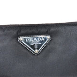 プラダ PRADA ナイロンチェーンショルダーバッグ ブラック　シルバー金具 ナイロン レディース ショルダーバッグ