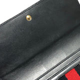 グッチ GUCCI シェリーライン ウェビングビー長財布 409440 ネイビー GGキャンバス/レザー レディース 長財布