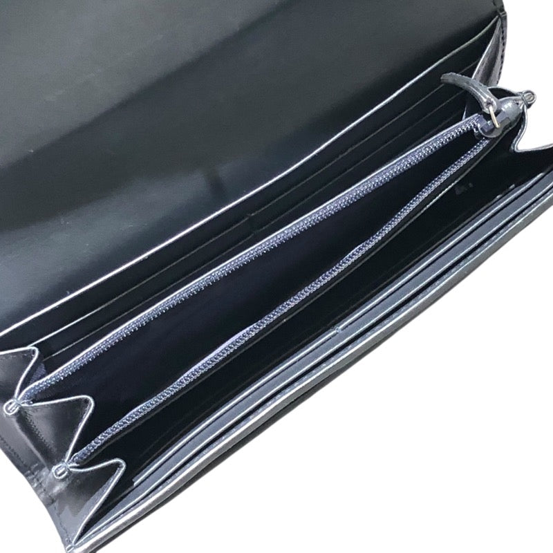 グッチ GUCCI シェリーライン ウェビングビー長財布 409440 ネイビー GGキャンバス/レザー レディース 長財布