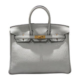 エルメス HERMES バーキン25 B刻印 グリネヴェ GD金具 トゴ レディース ハンドバッグ