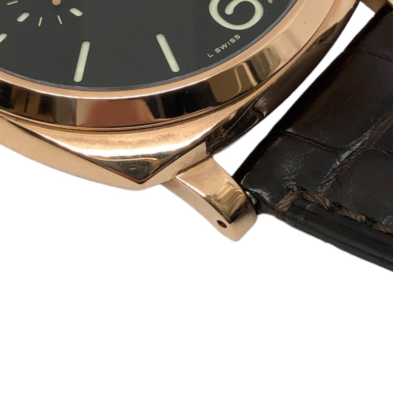 パネライ PANERAI ラジオミール 1904 3デイズ オロロッソ PAM00575 ブラック K18PG/革ベルト 手巻き メンズ 腕時計