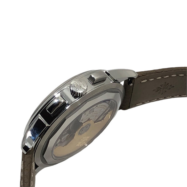 パテック・フィリップ PATEK PHILIPPE ワールドタイム クロノグラフ 5935A-001 ピンク SS/革ベルト 自動巻き メンズ 腕時計