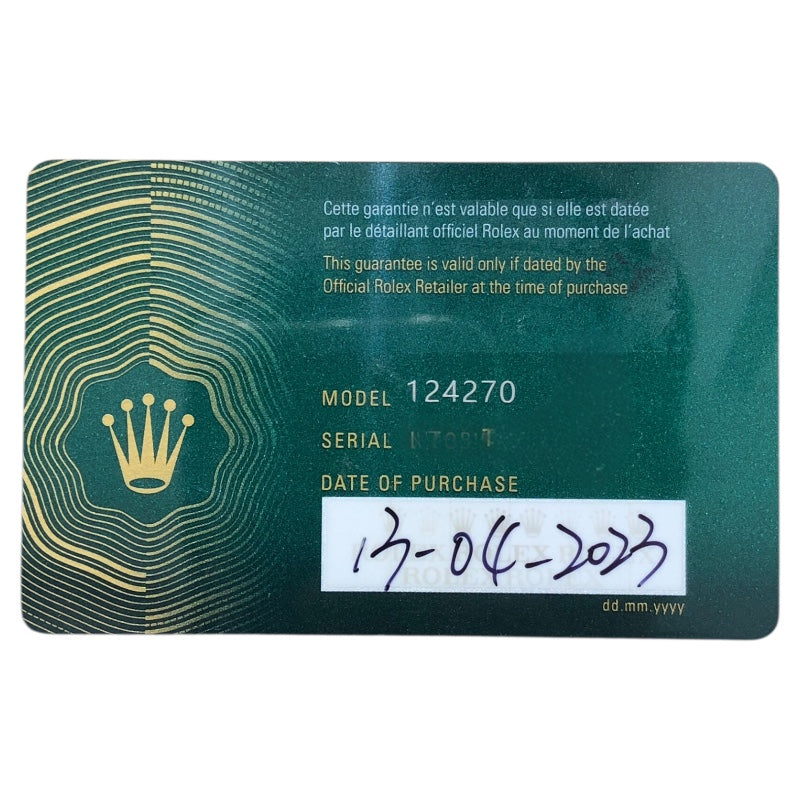 ロレックス ROLEX ｴｸｽﾌﾟﾛｰﾗｰ36 124270 ブラック ステンレススチール メンズ 腕時計