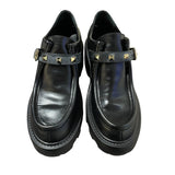 ヴァレンティノ VALENTINO ロックスタッズプラットフォーム S5KU3WO ブラック レザー レディース ローファー