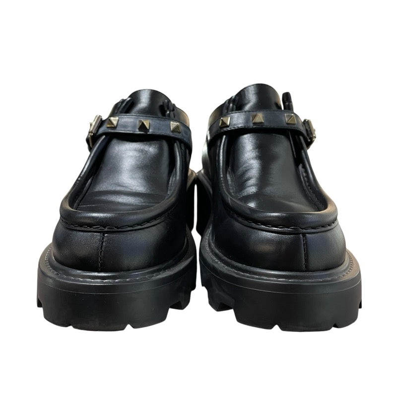 ヴァレンティノ VALENTINO ロックスタッズプラットフォーム S5KU3WO ブラック レザー レディース ローファー