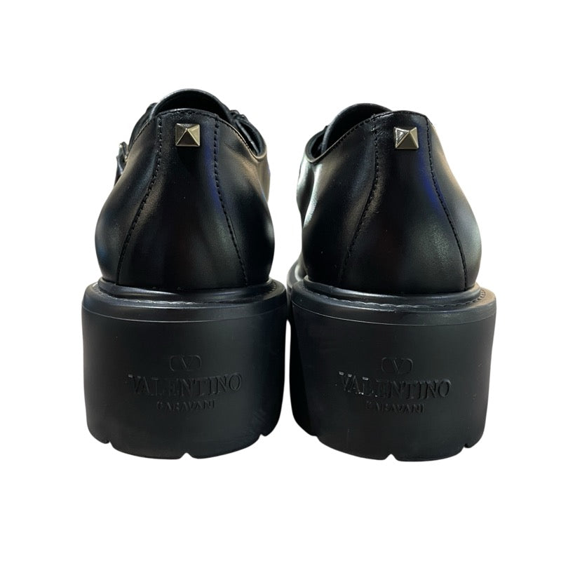 ヴァレンティノ VALENTINO ロックスタッズプラットフォーム S5KU3WO ブラック レザー レディース ローファー
