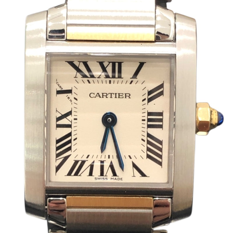カルティエ Cartier ﾀﾝｸ ﾌﾗﾝｾｰｽﾞ SM W51007Q4 アイボリー YG/SS レディース 腕時計