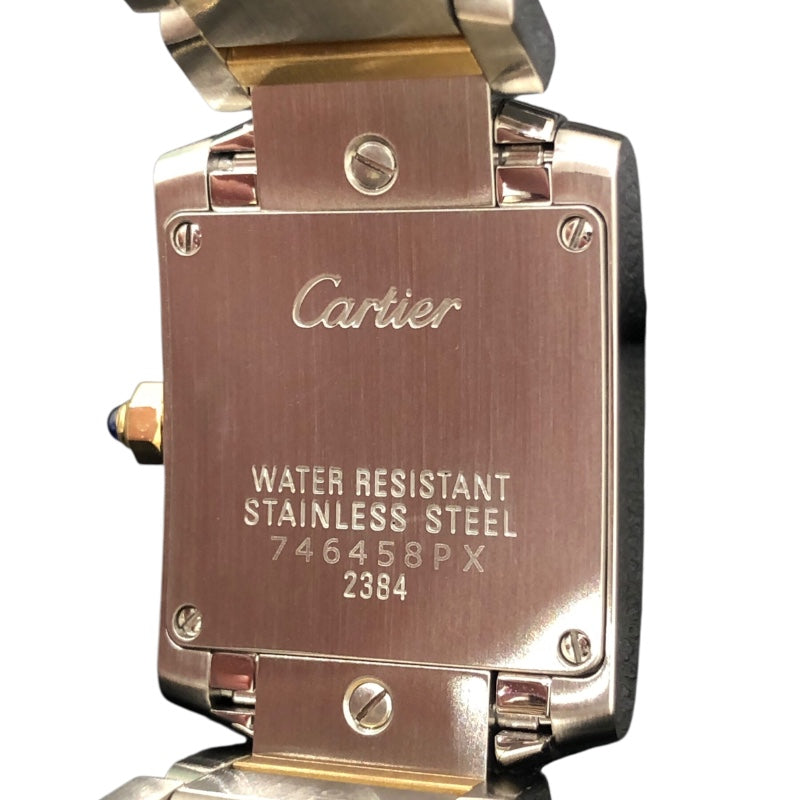 カルティエ Cartier ﾀﾝｸ ﾌﾗﾝｾｰｽﾞ SM W51007Q4 アイボリー YG/SS レディース 腕時計