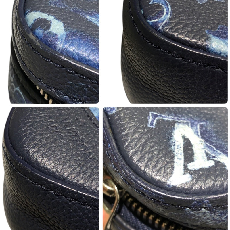 ルイ・ヴィトン LOUIS VUITTON トリオ・メッセンジャー M57840 ブルー モノグラム・ウォーターカラー メンズ メッセンジャーバッグ