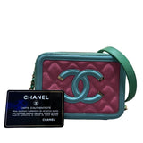 シャネル CHANEL CCフィリングリーミニチェーンショルダーバッグ A84452 ピンク/グリーン/ブルー/GD金具 キャビアスキン レディース ショルダーバッグ