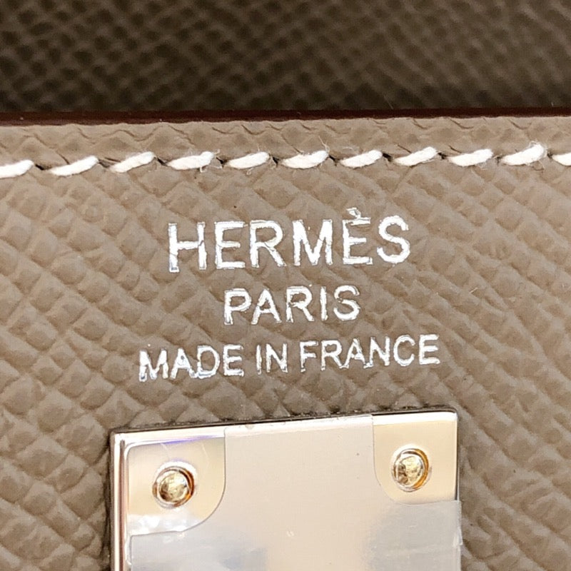 エルメス HERMES ケリー25 外縫い W刻 (2024年製) エトゥープ シルバー金具 ヴォーエプソン レディース ハンドバッグ