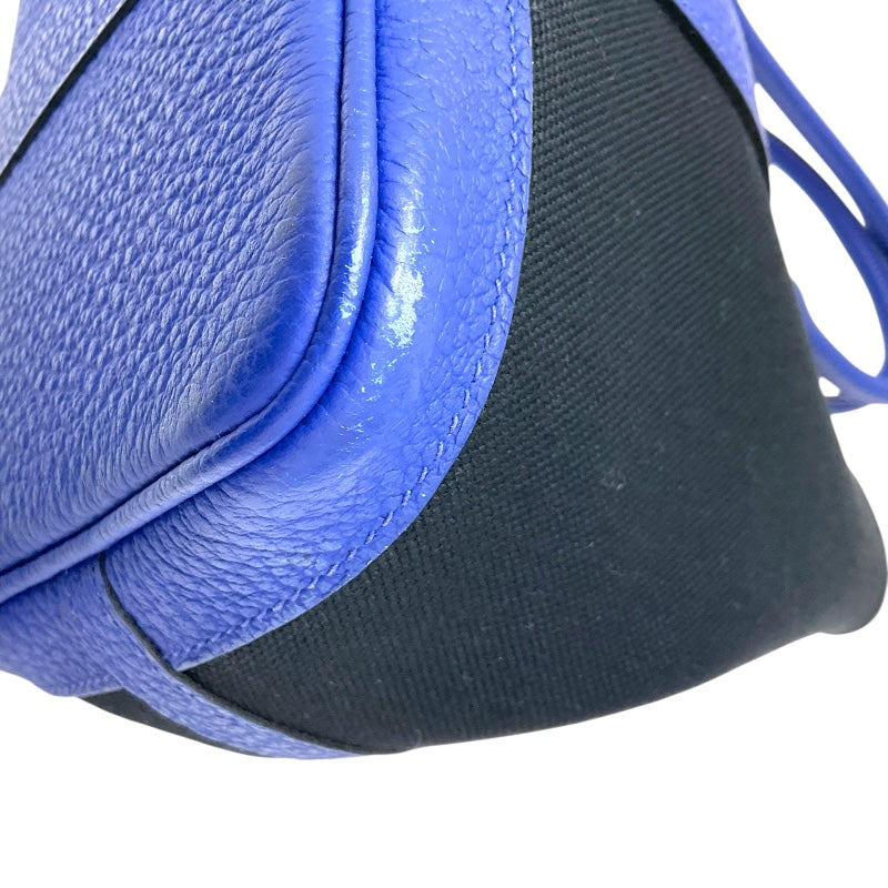 エルメス HERMES ガーデンパーティTPM ブラック/ブルーエレクトリック トワル/ネゴンダ レディース ハンドバッグ