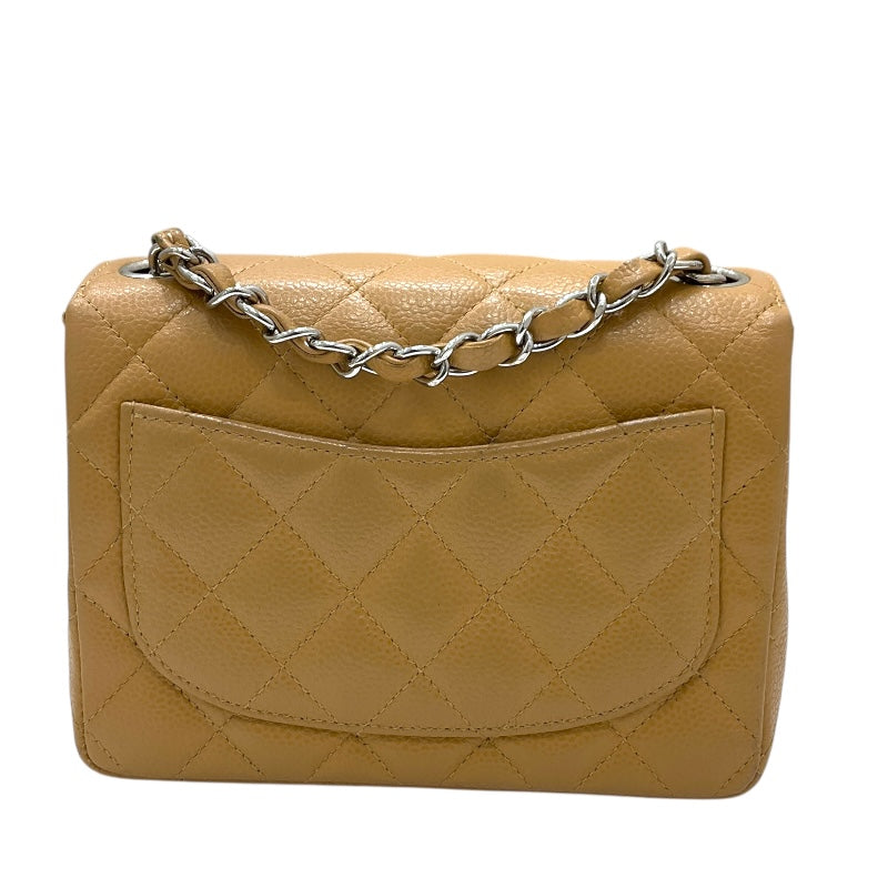 シャネル CHANEL ミニマトラッセ18 A01115 ベージュ キャビア レディース ショルダーバッグ