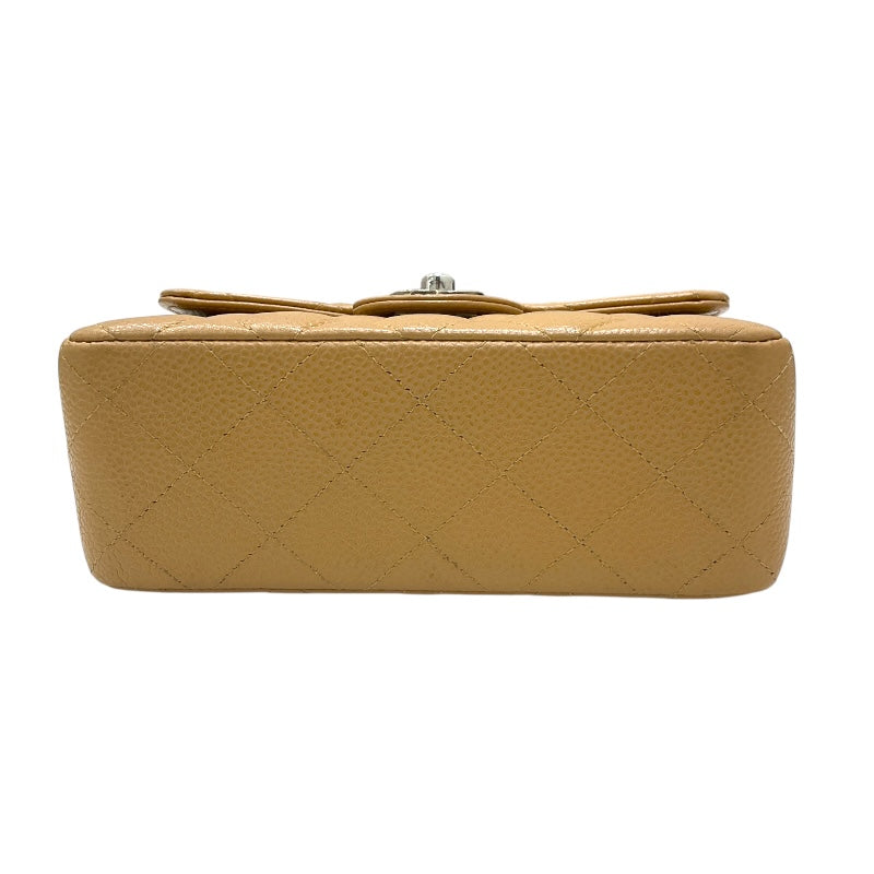 シャネル CHANEL ミニマトラッセ18 A01115 ベージュ キャビア レディース ショルダーバッグ