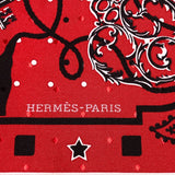 エルメス HERMES カレ55 ルージュ系 シルク レディース スカーフ