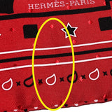 エルメス HERMES カレ55 ルージュ系 シルク レディース スカーフ