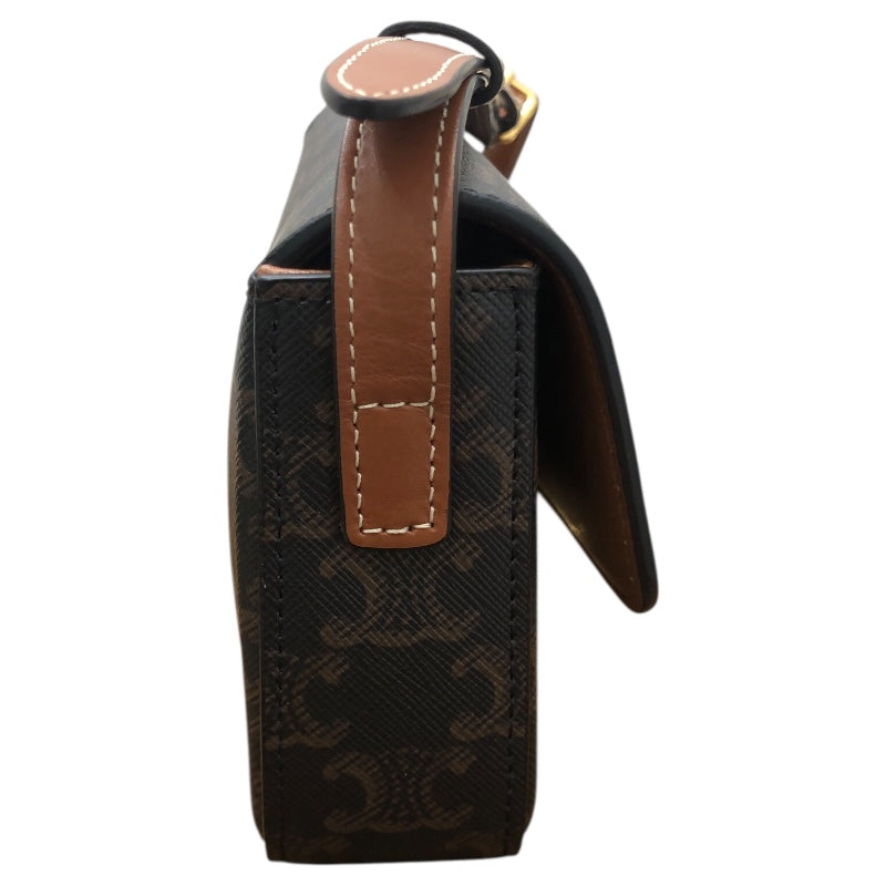 セリーヌ CELINE ｼｮﾙﾀﾞｰﾊﾞｯｸﾞｸﾛｰﾄﾞ 194142 ブラウン ﾄﾘｵﾝﾌｷｬﾝﾊﾞｽ レディース ショルダーバッグ