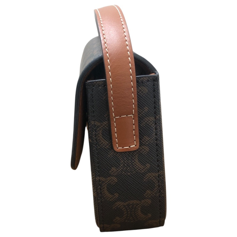 セリーヌ CELINE ｼｮﾙﾀﾞｰﾊﾞｯｸﾞｸﾛｰﾄﾞ 194142 ブラウン ﾄﾘｵﾝﾌｷｬﾝﾊﾞｽ レディース ショルダーバッグ