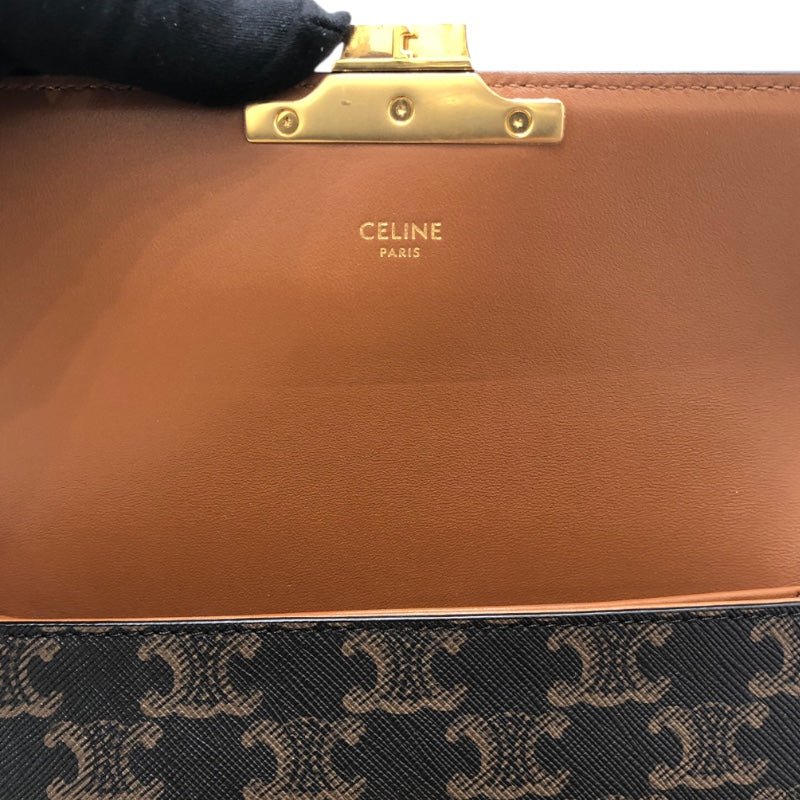 セリーヌ CELINE ｼｮﾙﾀﾞｰﾊﾞｯｸﾞｸﾛｰﾄﾞ 194142 ブラウン ﾄﾘｵﾝﾌｷｬﾝﾊﾞｽ レディース ショルダーバッグ