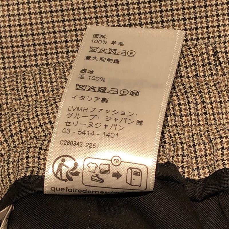 美品　新品同様　フィービー　セリーヌ　チェック柄ガウチョパンツ　36サイズ CELINE セリーヌ 18AW 261C 21V33 フィービー期 セリーヌ