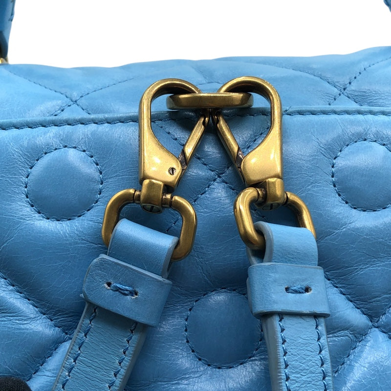 トッズ TOD'S Tタイムレスバッグパック ブルー レザー レディース