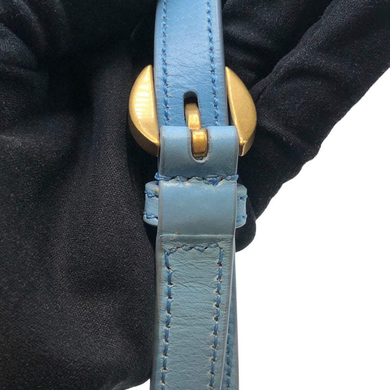 トッズ TOD'S Tタイムレスバッグパック ブルー レザー レディース