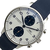 インターナショナルウォッチカンパニー IWC ポルトギーゼ クロノグラフ IW371620 ホワイト×ブルー ステンレススチール 自動巻き メンズ 腕時計