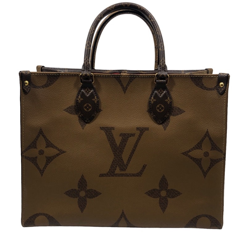 ルイ・ヴィトン LOUIS VUITTON オンザゴーMM Ⅿ45321 モノグラム モノグラム・ジャイアント リバース・キャンバス メンズ  ハンドバッグ