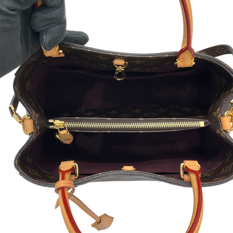 ルイ・ヴィトン LOUIS VUITTON モンテーニュMM M41056 ブラウン モノグラム レディース ショルダーバッグ