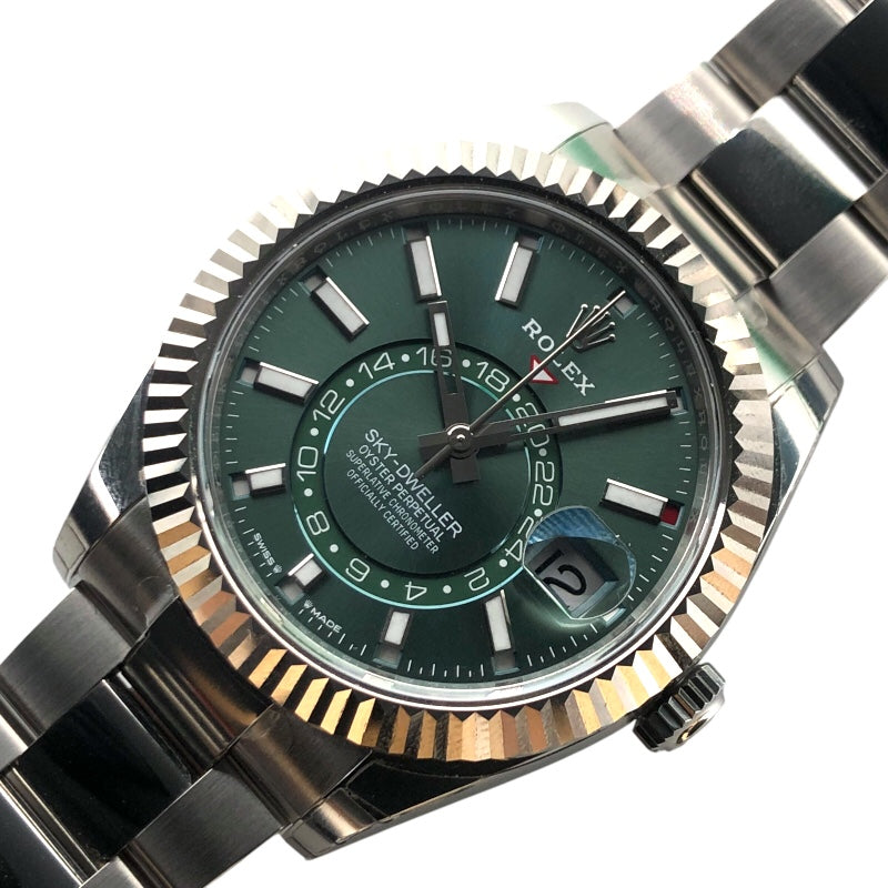 ロレックス ROLEX スカイドゥエラー ミントグリーン 336934 ミントグリーン WG・SS メンズ 腕時計