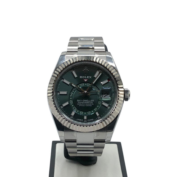 ロレックス ROLEX スカイドゥエラー ミントグリーン 336934 ミントグリーン WG・SS メンズ 腕時計