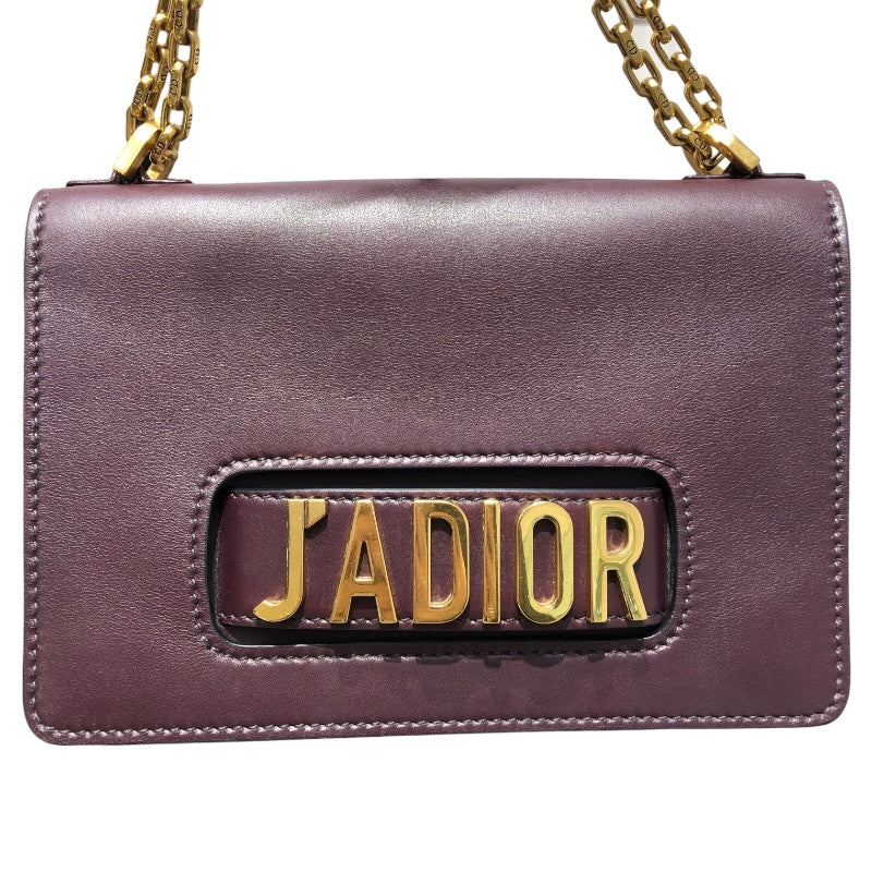 クリスチャン・ディオール Christian Dior J'ADIORチェーンショルダー ボルドー カーフ レディース ショルダーバッグ