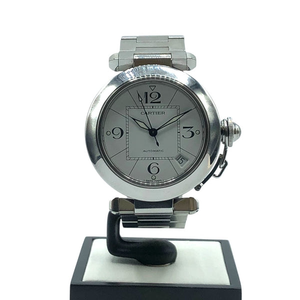 カルティエ Cartier パシャC 35mm W31074M7 ホワイト ステンレススチール SS メンズ 腕時計