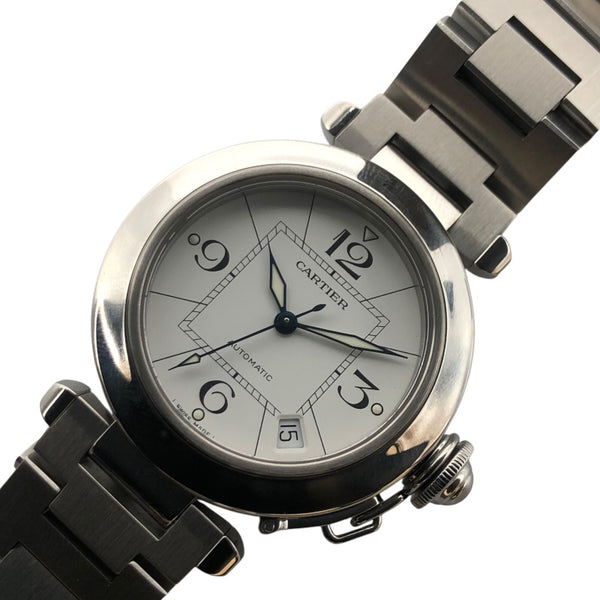カルティエ Cartier パシャC 35mm W31074M7 ホワイト ステンレススチール SS メンズ 腕時計
