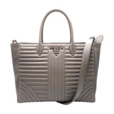 プラダ PRADA 2WAYハンドバッグ 1BA195 グレー レザー レディース ハンドバッグ