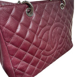 シャネル CHANEL GST チェーントートバッグ A50995 ボルドー キャビアスキン レディース トートバッグ