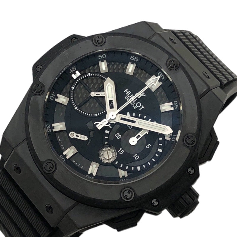 ウブロ HUBLOT キングパワー スプリットセコンド ブラックマジック 709.CI.1770.RX ブラック文字盤 セラミック/チタン/ラバーストラップ 自動巻き メンズ 腕時計